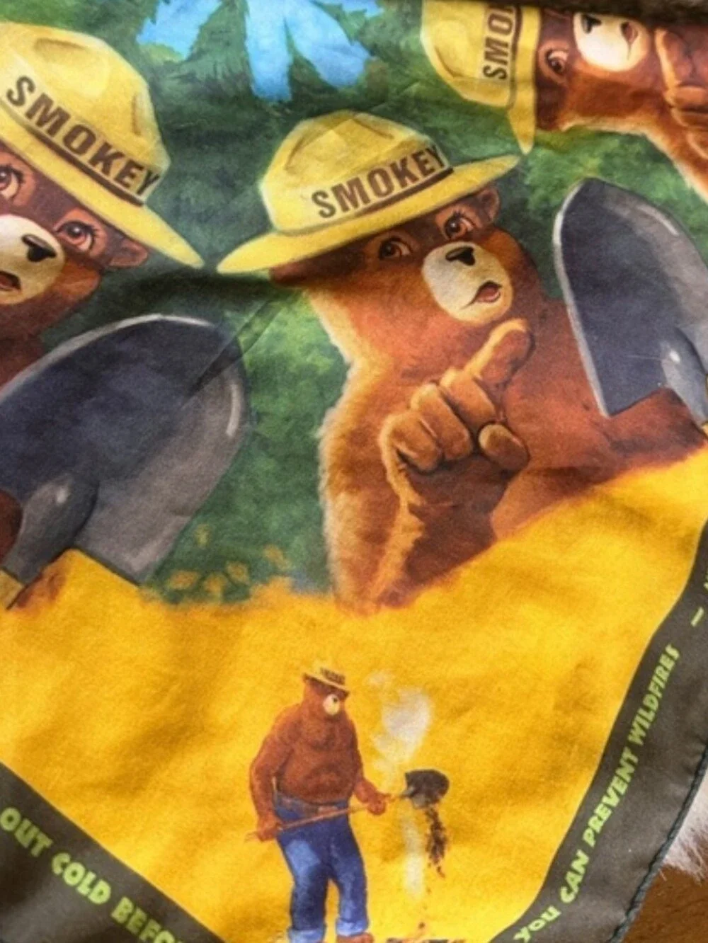 Vintage Smokey Bear Cotton Bandana